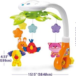 Green and Multicolor Baby Crib Mobile